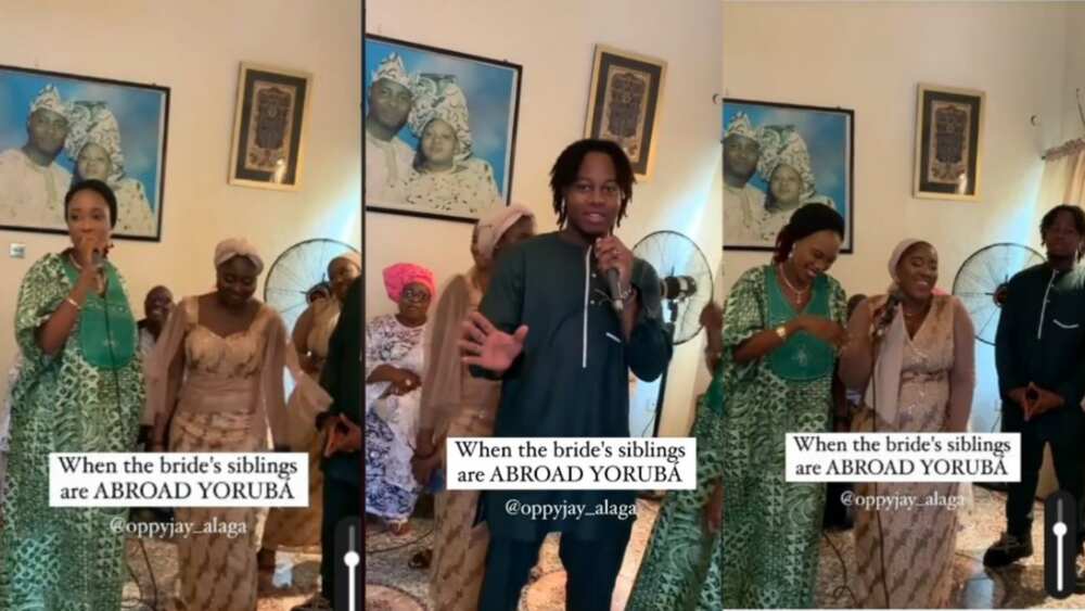 The younger sister of the bride struggles to speak Yoruba The younger sister of the bride struggles to speak Yoruba