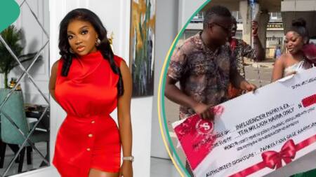 "Welcome": Papaya Ex receives royal reception, N10m, money bouquet from fans as she arrives Naija