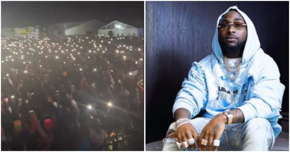 Davido's fans at the concert organized in his honour