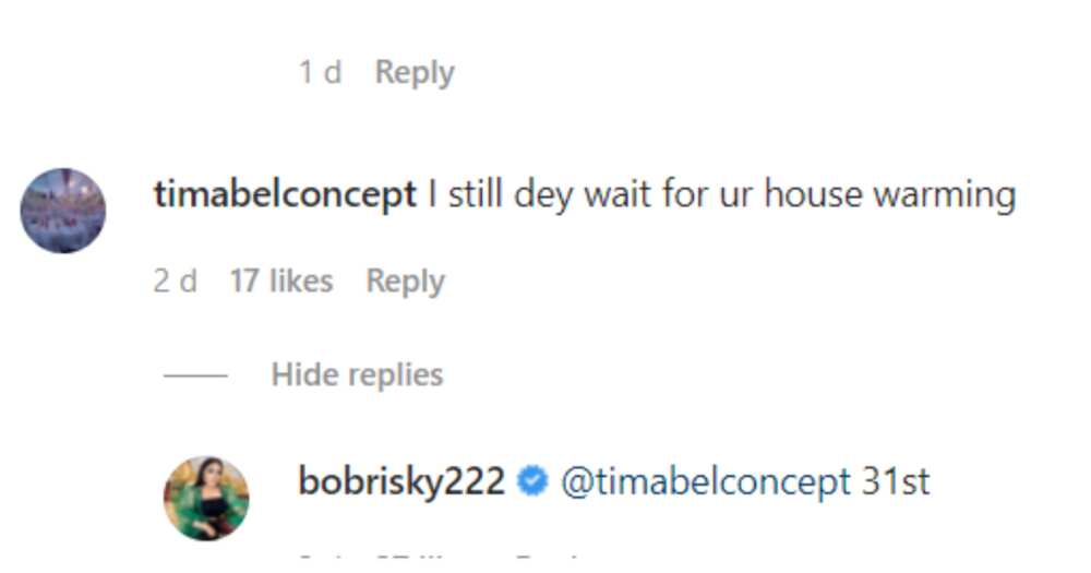 Bobrisky's housewarming party.