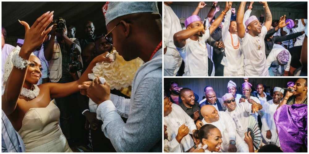 Davido seen in 'owambe' throwback photos.