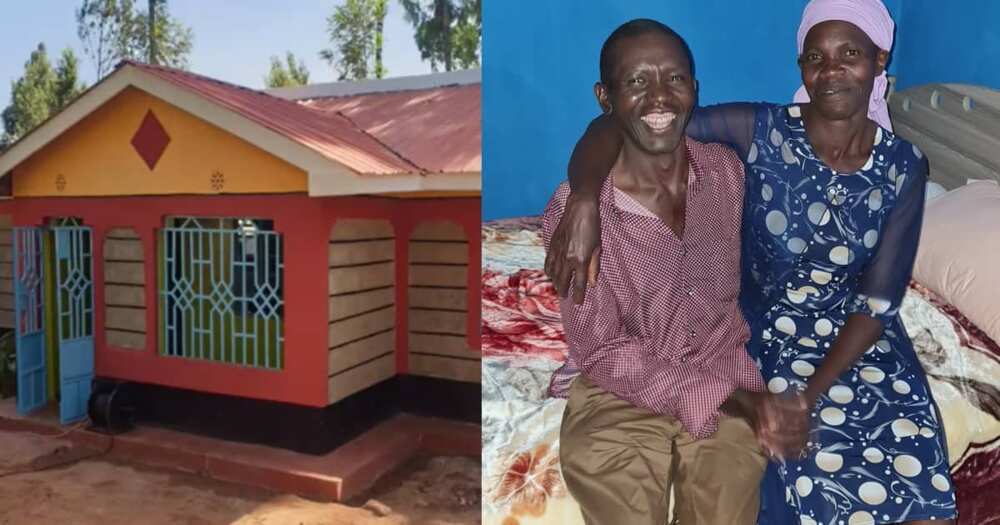 Just like that: Poor couple who haven't used a bed in 18 years surprised with a furnished house gift