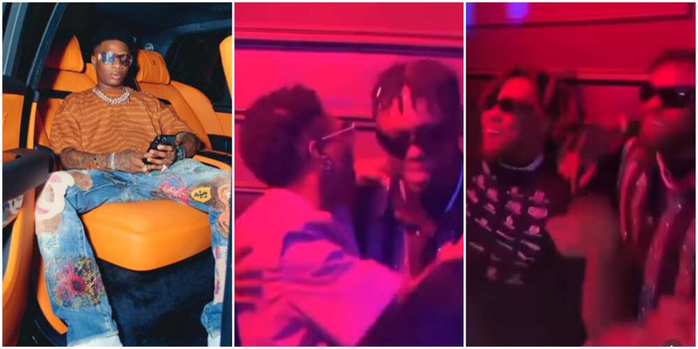 Wizkid, Wizkid and Buju BNXN in a club, Buju BNXN and Lojay in club