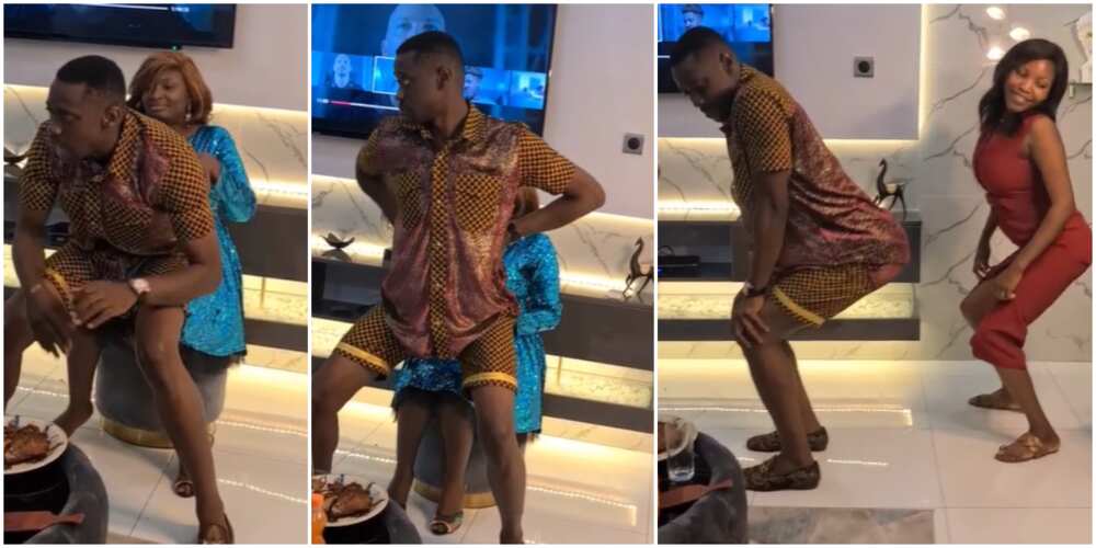 Actor Lateef Adedimeji Gives Mo Bimpe Lap Dance, Twerks for Her on Birthday