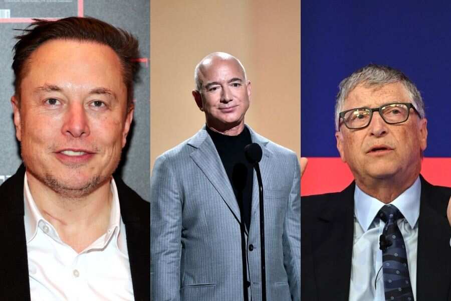 Elon Musk, Jeff Bezos and Bill Gates, world's richest