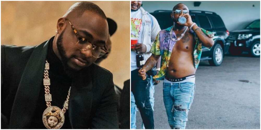 Davido says 6 packs is overrated as he shows off pot belly (photo)