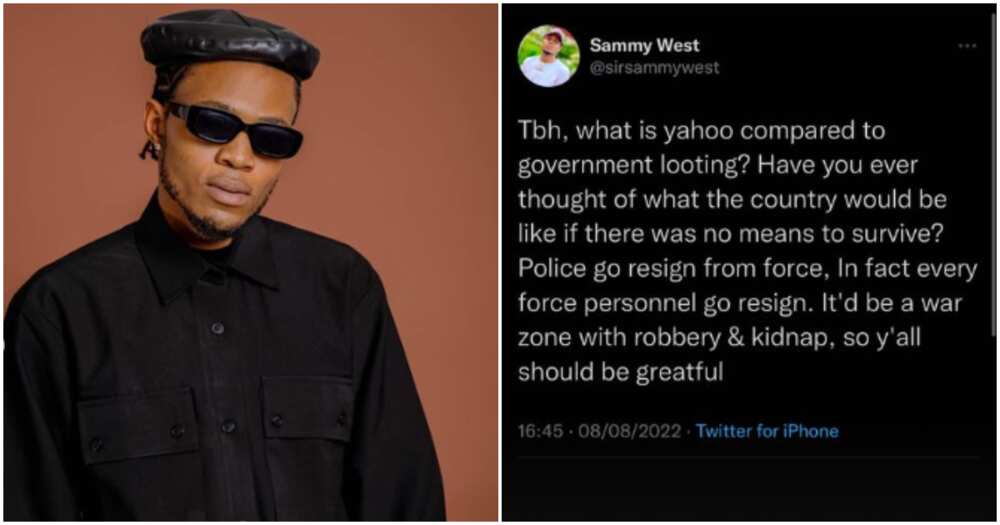 Regina Daniels' brother Sammy West on Yahoo Yahoo