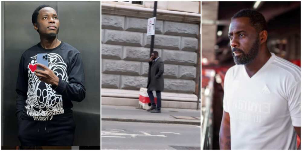 Buhari's photographer Bayo Omoboriowo star-struck as he casually sees Hollywood's Idris Elba