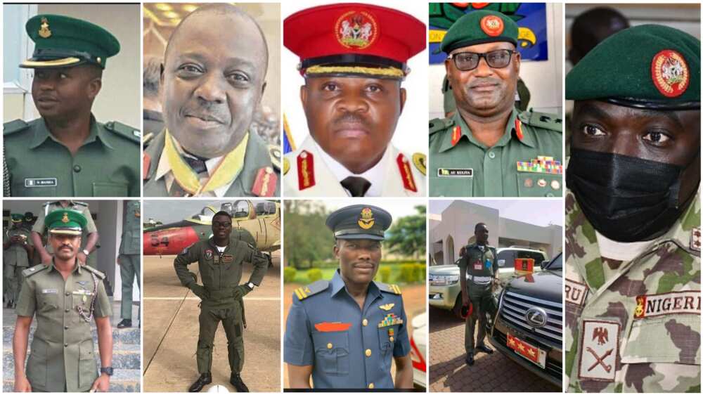 Full Profiles, Photos of the 10 Military Officers Who Died Alongside COAS Attahiru in Plane Crash