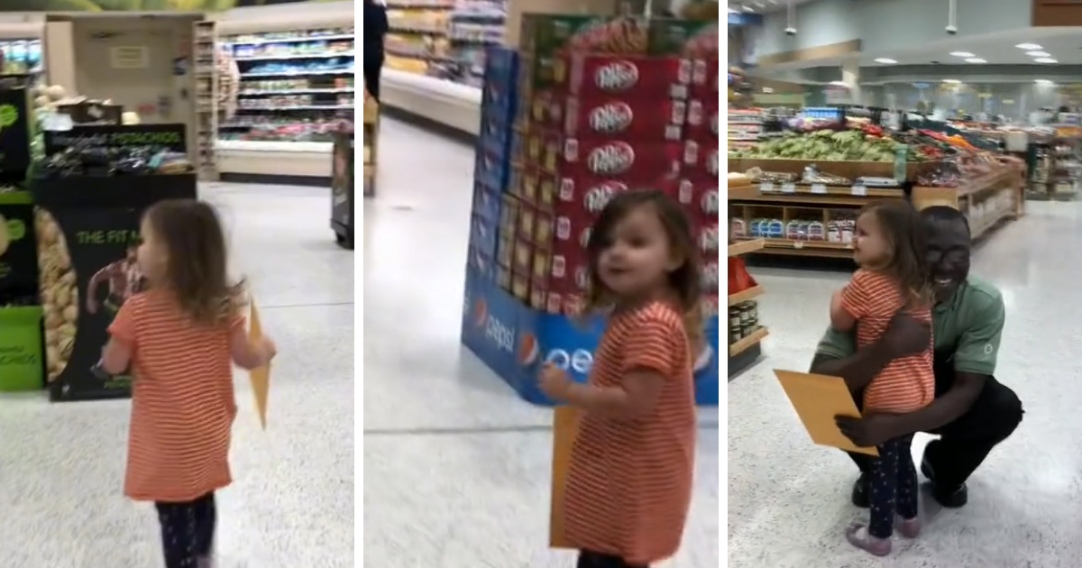 Little girl thanks grocery store bestie with a hug for bicycle he bought in viral clip, peeps catch feelings