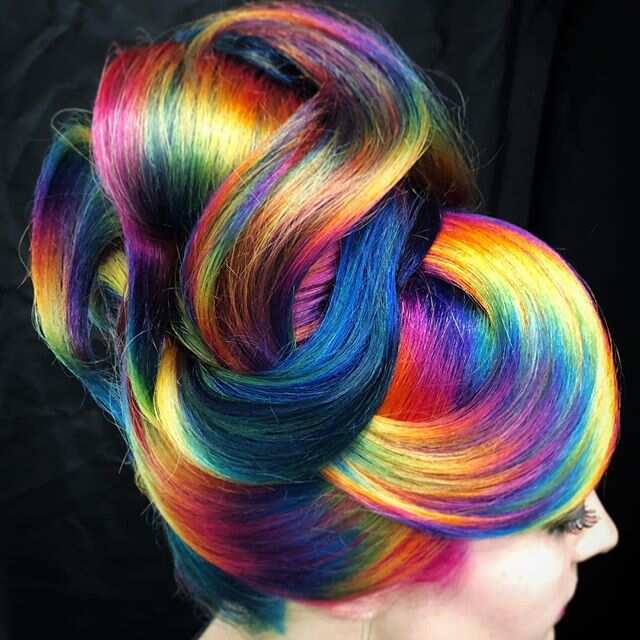 Galaxy Pastel Rainbow Hair Color