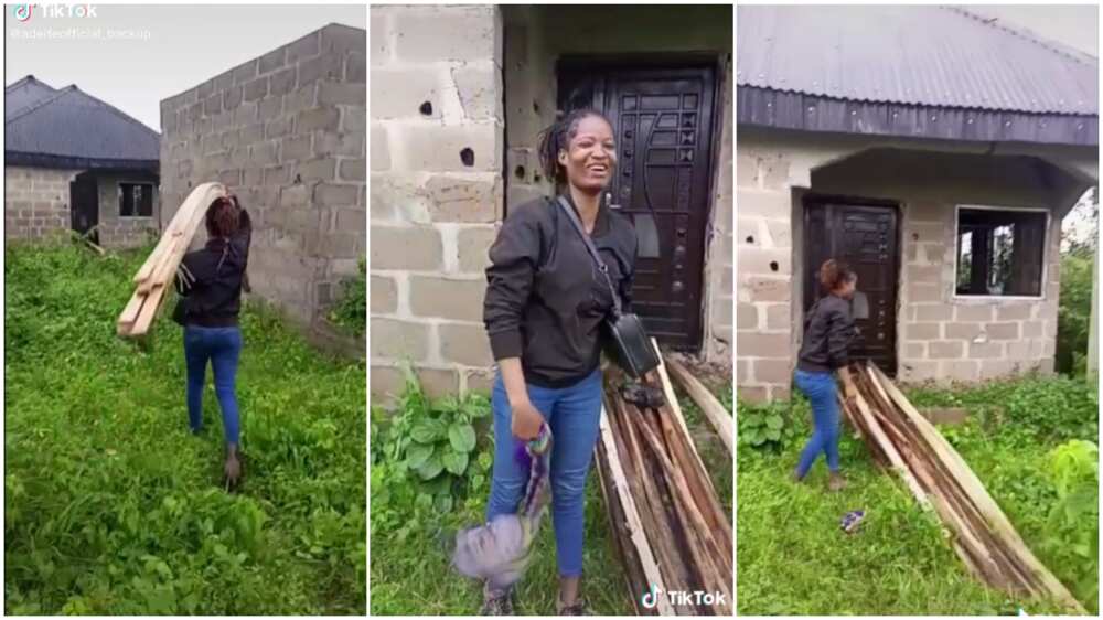 Building house in Nigeria/omo onile approached a lady.