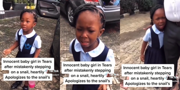“Snail I am sorry”: Innocent Girl In Tears After Mistakenly Stepping On a Snail, Heartily Apologizes In Video