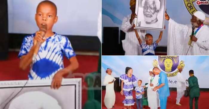 8-year-old boy draws Peter Fatomilola