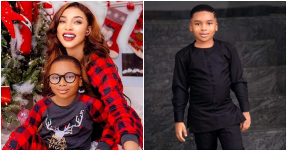 Actress Tonto Dikeh and her only child King Andre