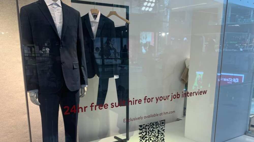 Reactions as store asks people going for job interviews to come pick 'free' suits