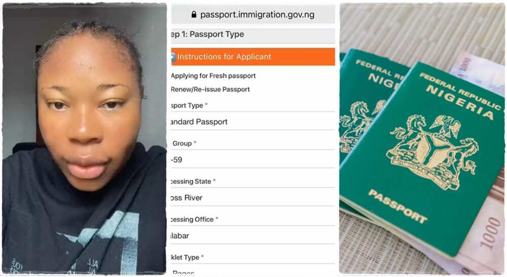 Photos of a lady who got her Nigerian passport within days.