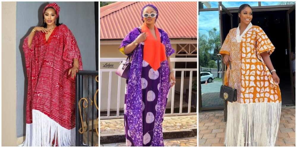 Bougie and Fabulous: 7 Stylish Adire Bubu Gowns for Rich Aunties - Legit.ng