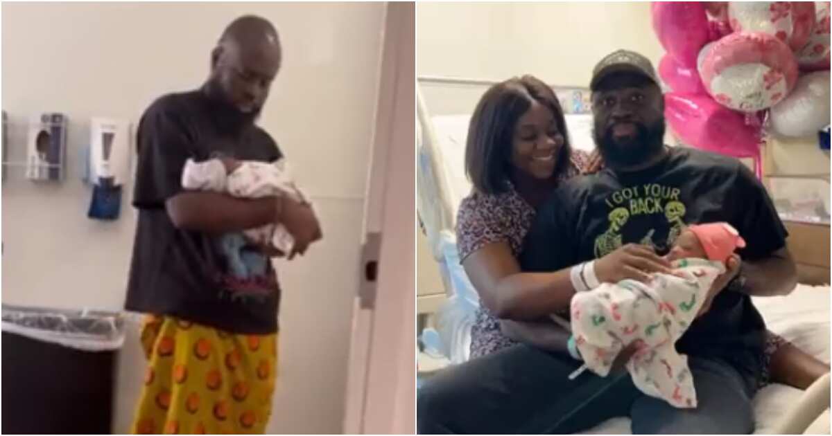 Comedian Lasisi Elenu shares beautiful video of wife's pregnancy journey as he welcomes baby girl