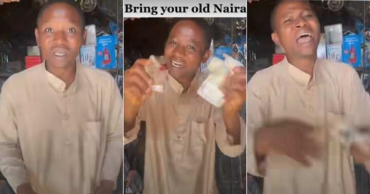 Man begs for old naira notes
