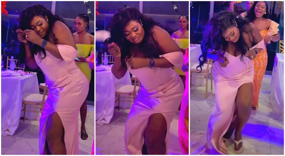 Lady takes over wedding reception with dance moves