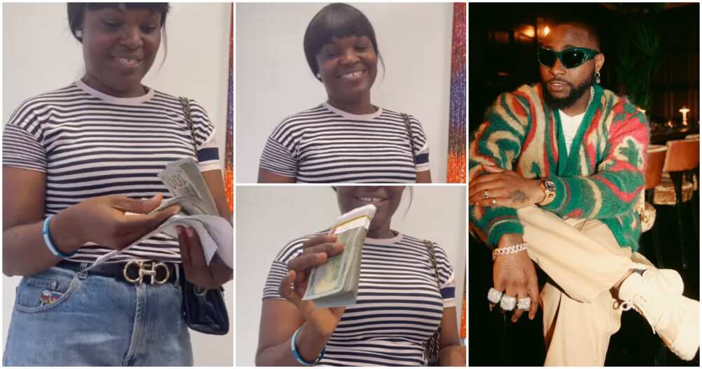 Davido fulfils promise to honest hotel worker, gives her $10,000 cash.