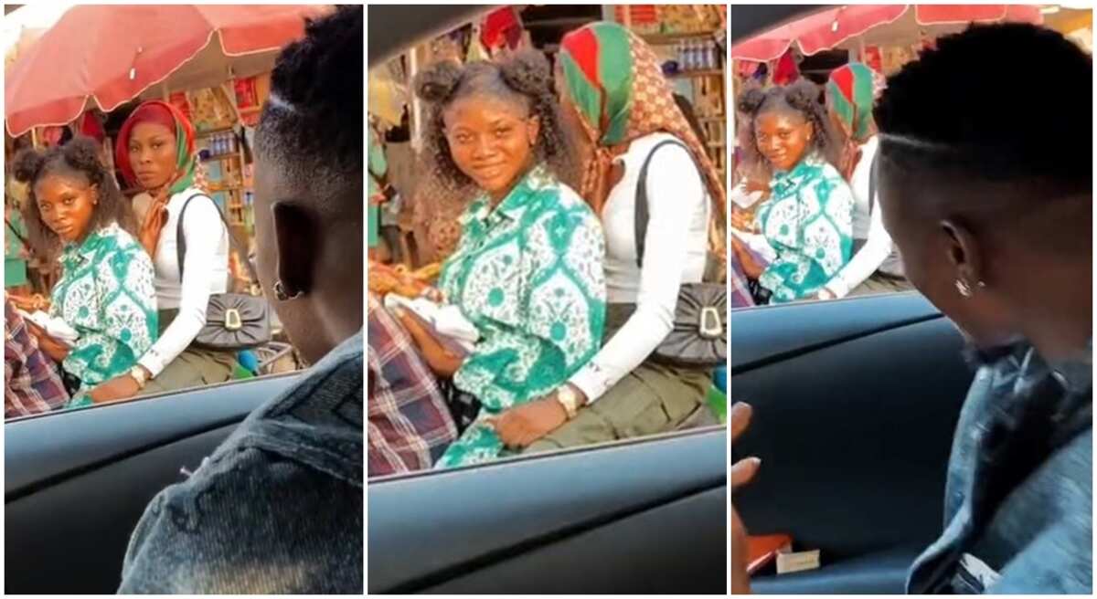 Video: How a man lost total control in public after seeing a beautiful girl