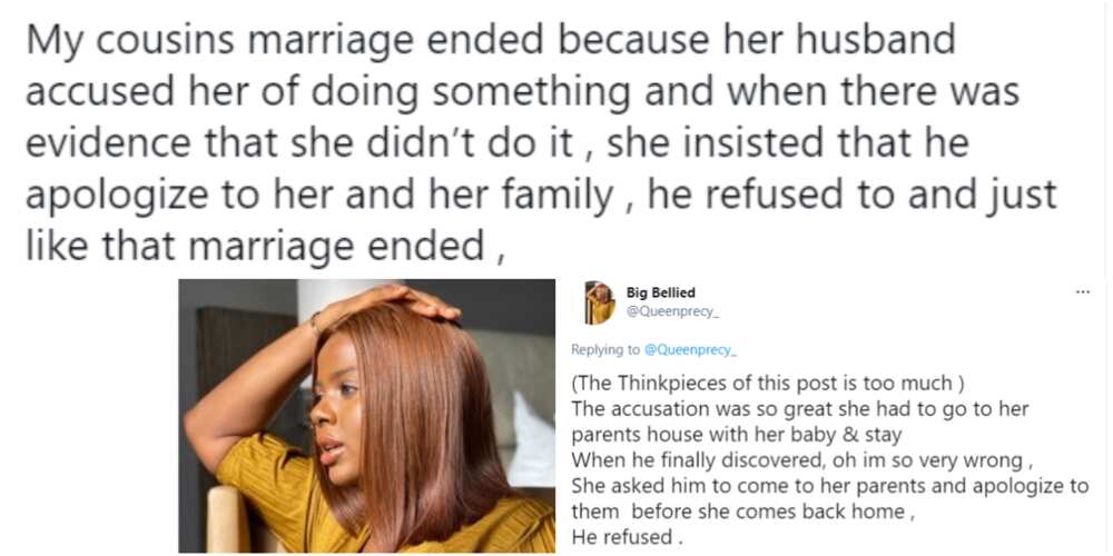 Marriage Collapses after Husband Falsely Accused Wife and Refused to Apologise, Many React