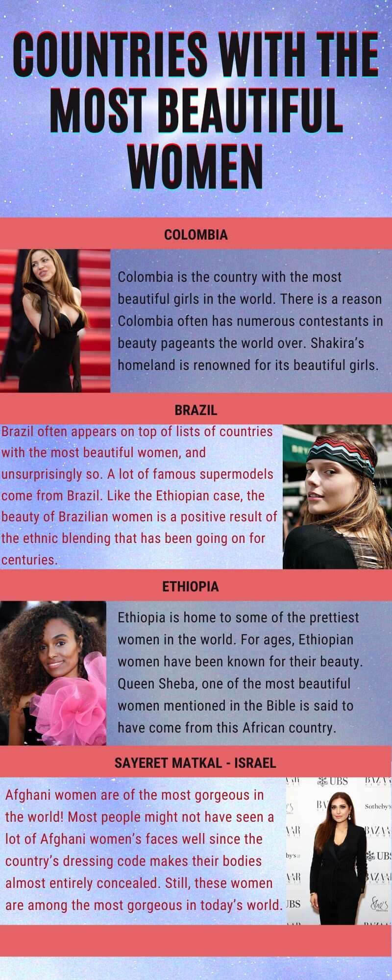 Top 22 countries with the most beautiful women in 2024 (photos) - Legit.ng