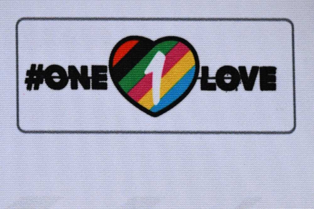 The "One Love" logo at the centre of controversy at the World Cup