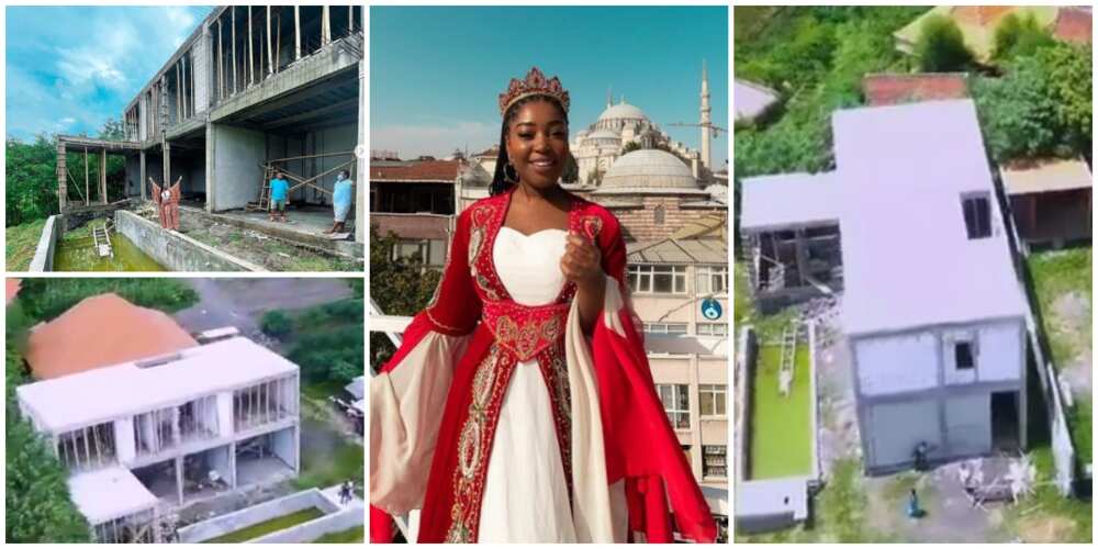 Nigerian woman shows off the house her daughter is building abroad with her own money, says she is proud