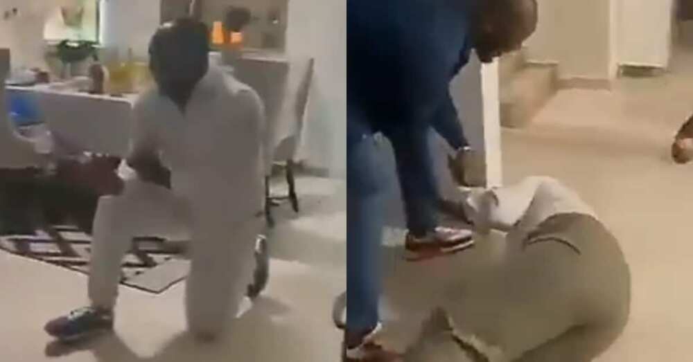 Lady breaks down on the floor in emotional video as boyfriend proposes to her