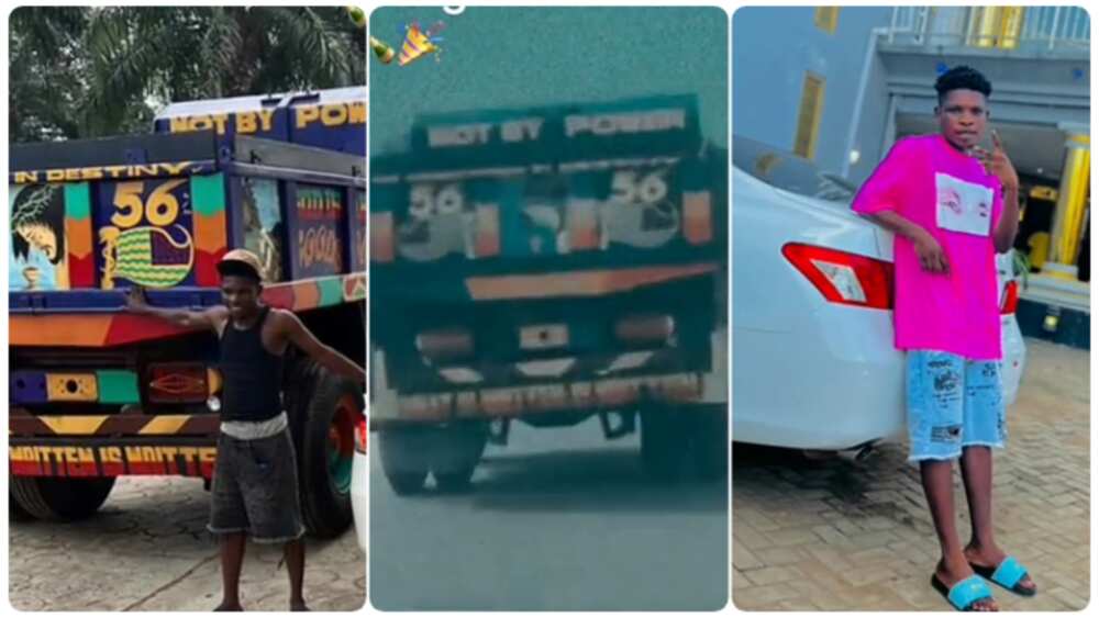 Young Nigerian man flaunts new cars he got
