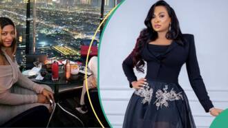 "Peak sophistication": May Edochie goes on luxury dinner in the sky date in Dubai, pictures wow fans