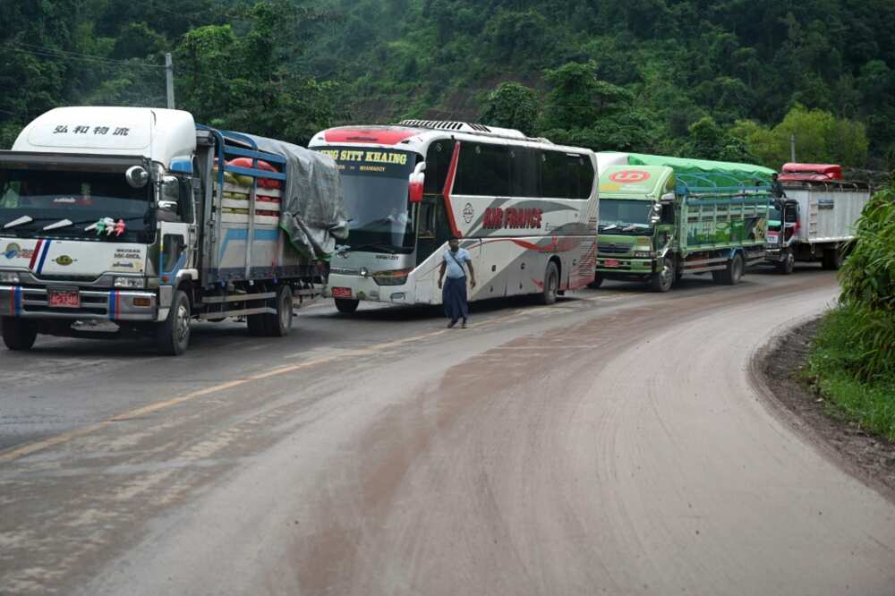 Drivers travel in groups of trucks for safety, carrying ID cards, licences, cash and phones in case something happens