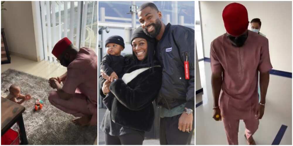 Nigerians Gush over Cute Video of Ebuka and Wife as They Finally Meet BBNaija Mike's Son Matthew
