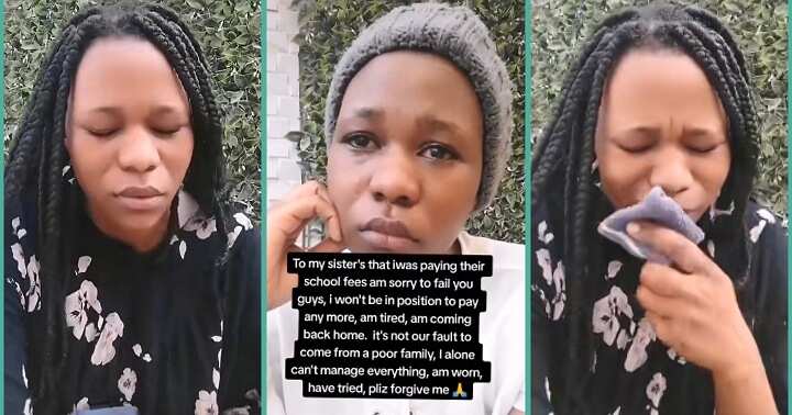 Watch video as lady who was singlehandedly paying fees for her siblings withdraws