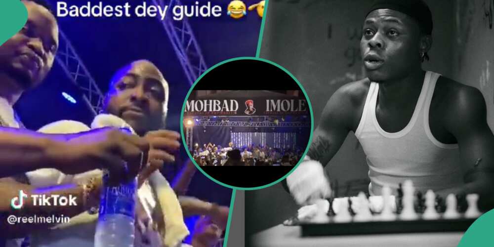 Davido rejects bottled water at Mohbad candlelight's concert