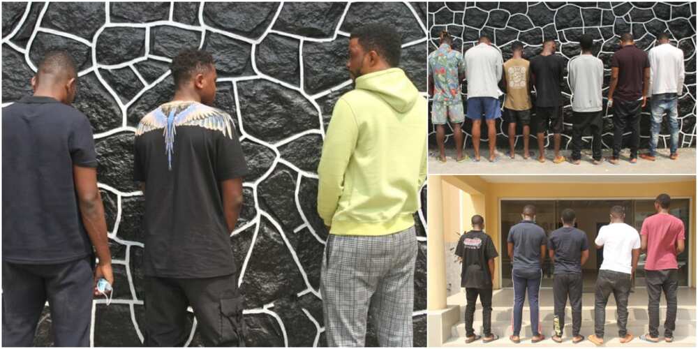 Three Dubai-based suspected internet fraudsters arrested with 14 others in Lagos (photos)