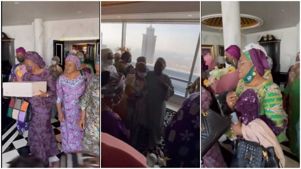 Bidiyon matan gwamnoni a ziyarar Aisha Buhari da suka yi Dubai,sun bata kek na bazday