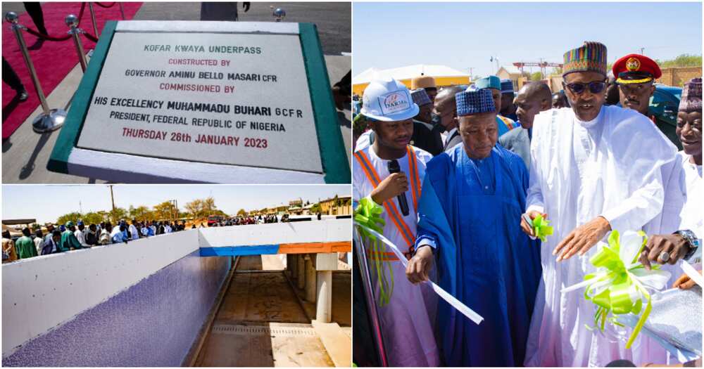 President Muhammadu Buhari, Governor Aminu Bello Masari, Katsina youths