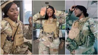 Beautiful female US soldier dances in office, records herself confidently, videos stir lovely reactions