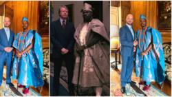 "This boy sabi": Influencer Enioluwa trends as he recreates Pres. Obasanjo's iconic moment from 1977, celebs reacts