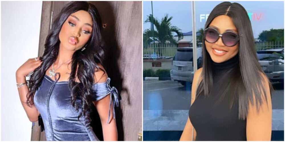 Very risky: Nigerians react as actress Regina Daniels showers her driver with cash behind the wheels