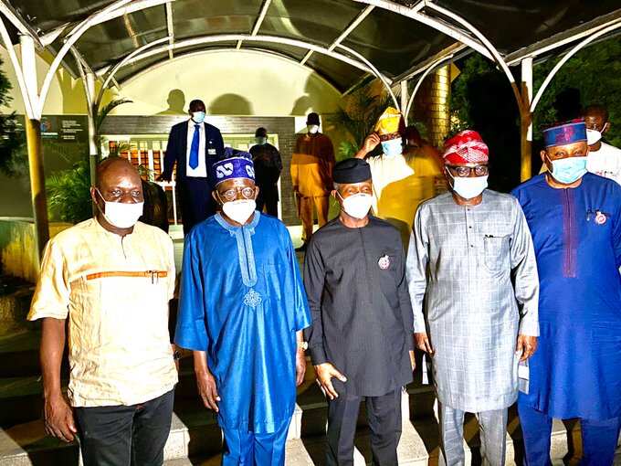 Vice President Osinbajo pays solidarity visit to Tinubu in Lagos