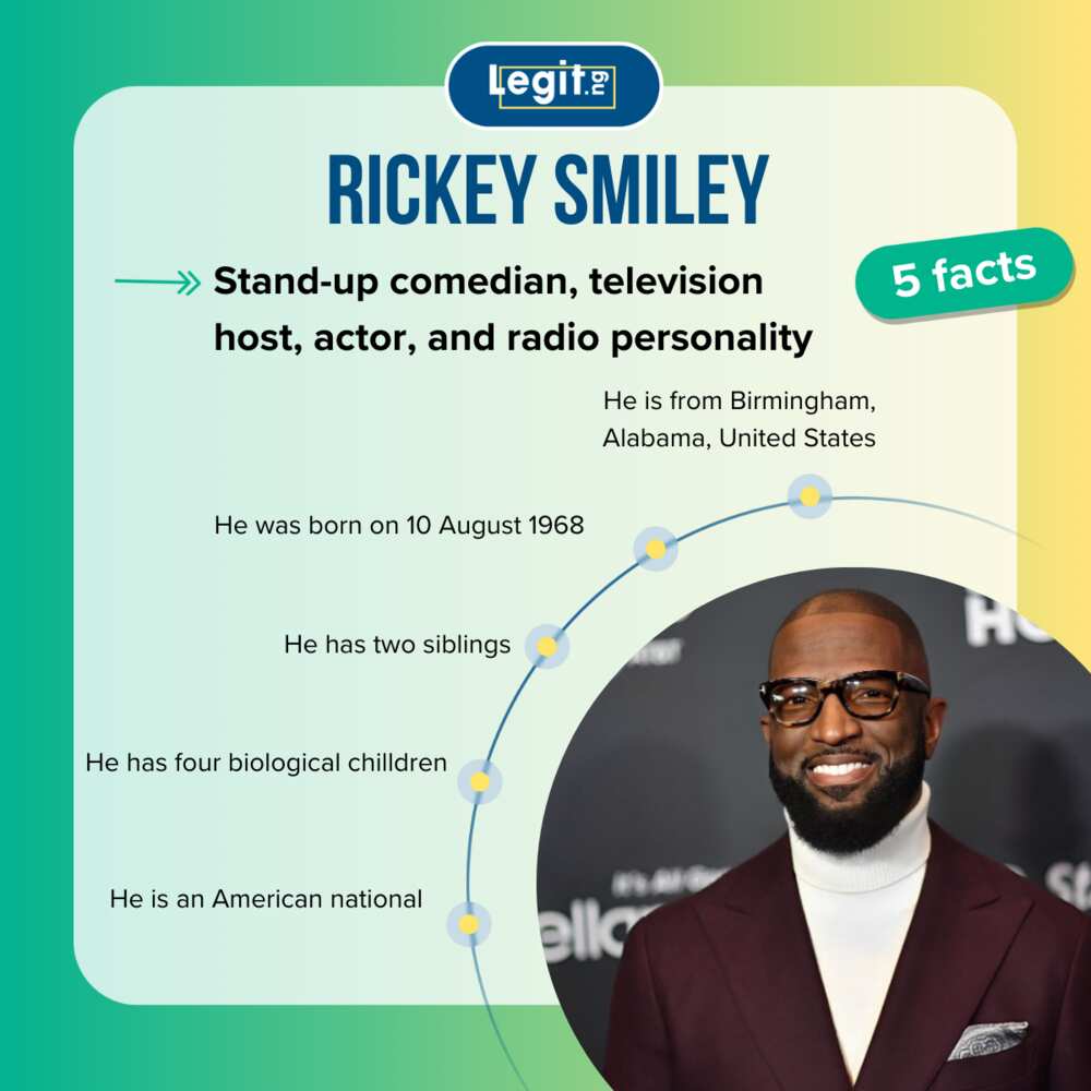 Fast five facts about Rickey Smiley.