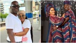 "This love sweet o": Mercy Aigbe celebrates hubby Adekaz's birthday with emotional video, cute photos