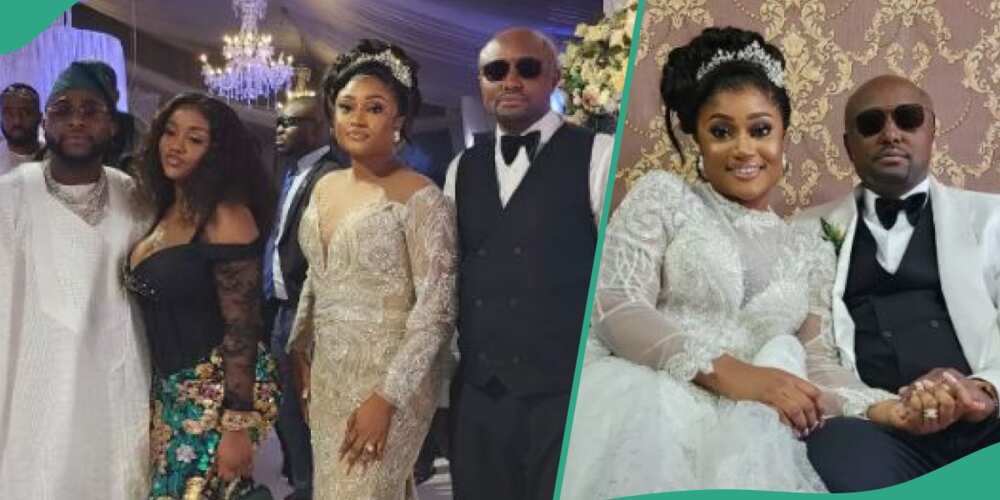 Davido with Chioma and Isreal and his wife at their wedding