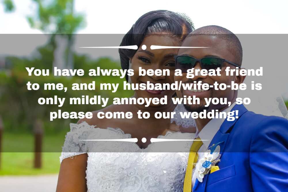 Wedding invitation message for friends