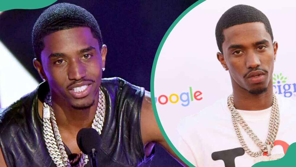 King Combs at the 2023 BET Awards (L). He attendes the HollyRod 2023 DesignCare Gala (R)